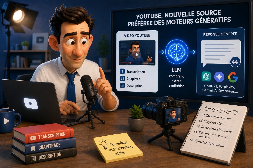 GEO et contenu vidéo : YouTube, nouvelle source préférée des moteurs génératifs