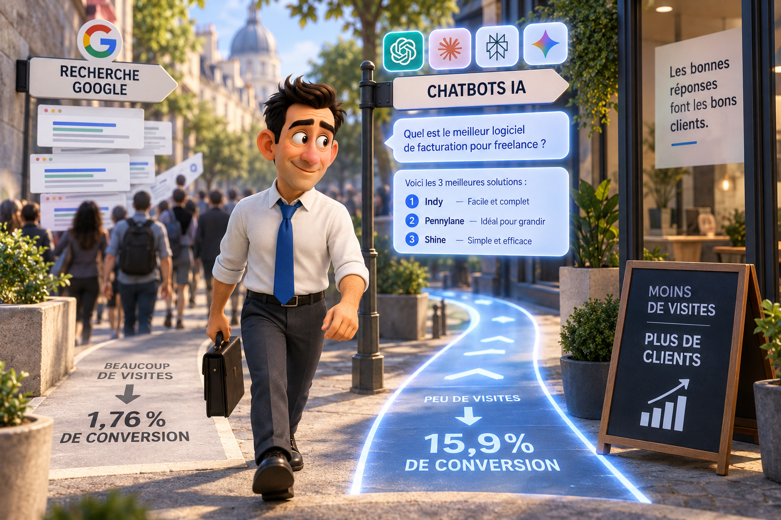 Le trafic envoyé par les chatbots IA est minuscule. Il vaut de l'or